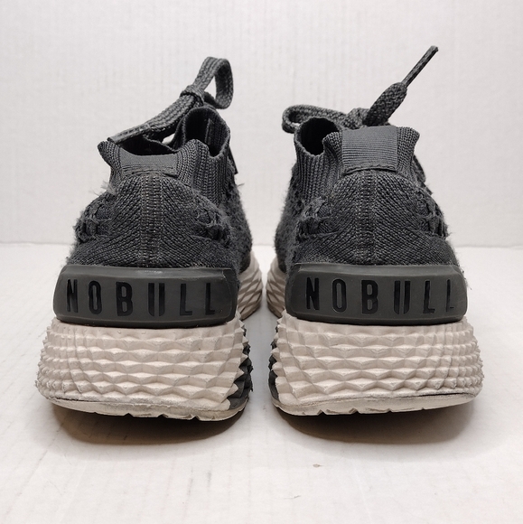 Nobull Unisex Gray Knit Lace Up Training Running Athletic Sneakers Shoes - Picture 6 of 15